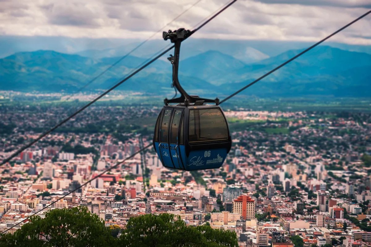 Salta Cathedral and historic city skyline in Salta, Argentina