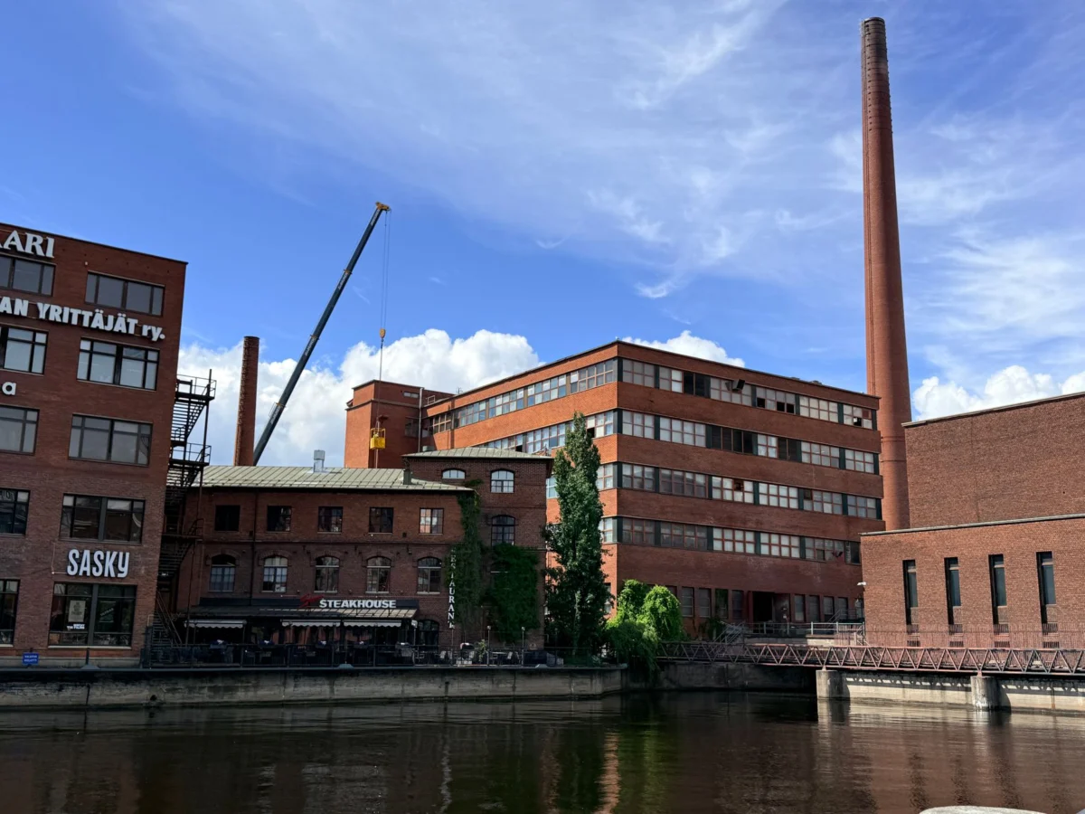Tampere skyline with Näsinneula tower in Finland