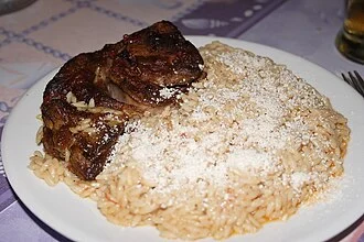Baked Meat with Orzo