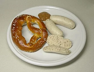 Bavarian Sausages with Pretzel