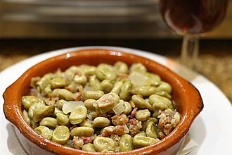 Broad Beans with Ham