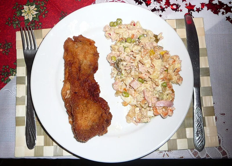 Carp with Potato Salad