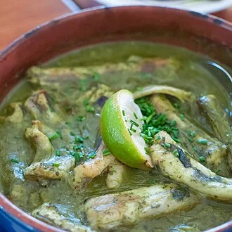 Eel in Green Herb Sauce