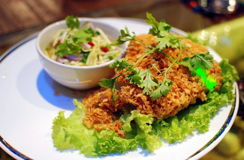 Fried Catfish with Green Mango Salad