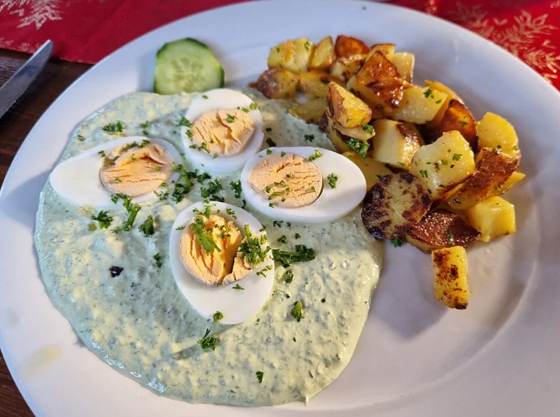 Green Sauce with Eggs and Potatoes